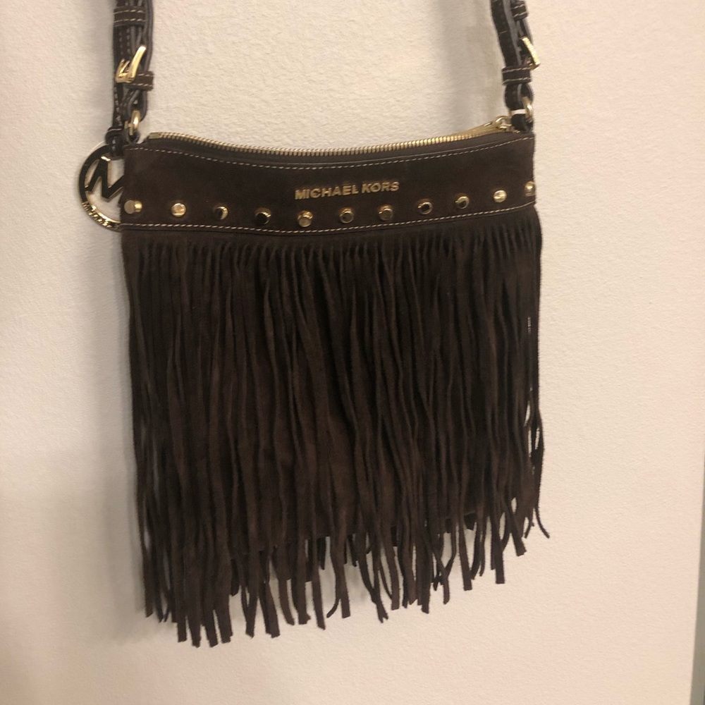 Michael Kors cross body fringe purse